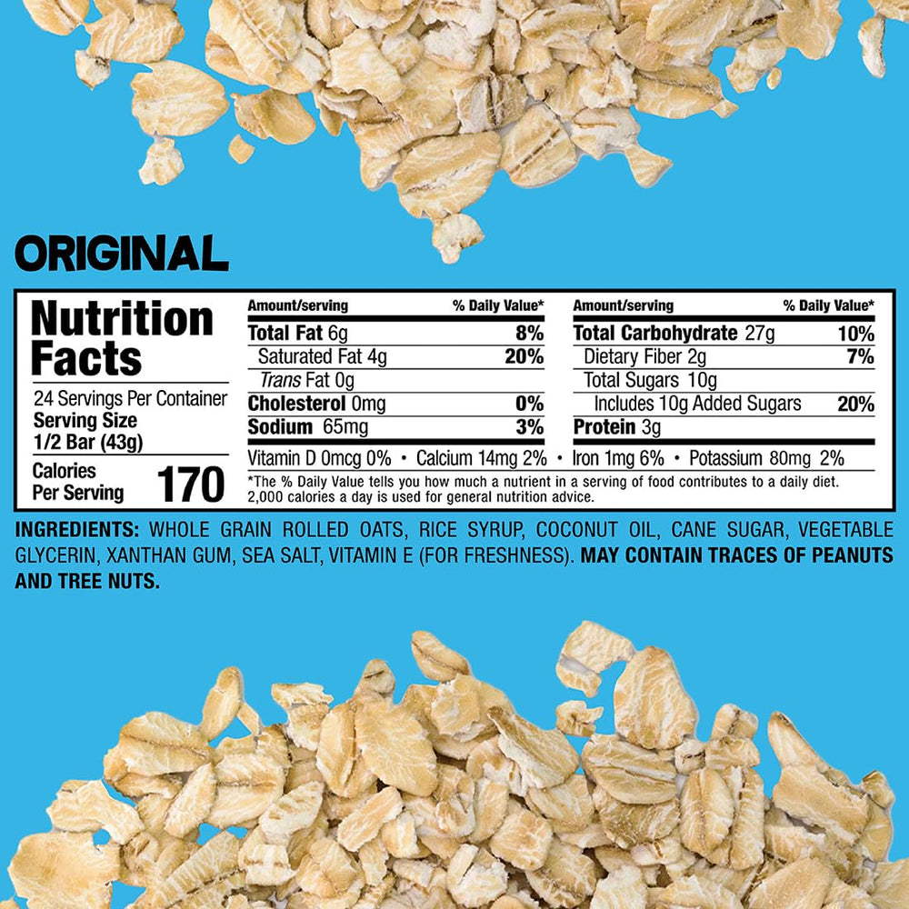 Bobo's gluten-free label on oat bar package signals allergy-friendly snack