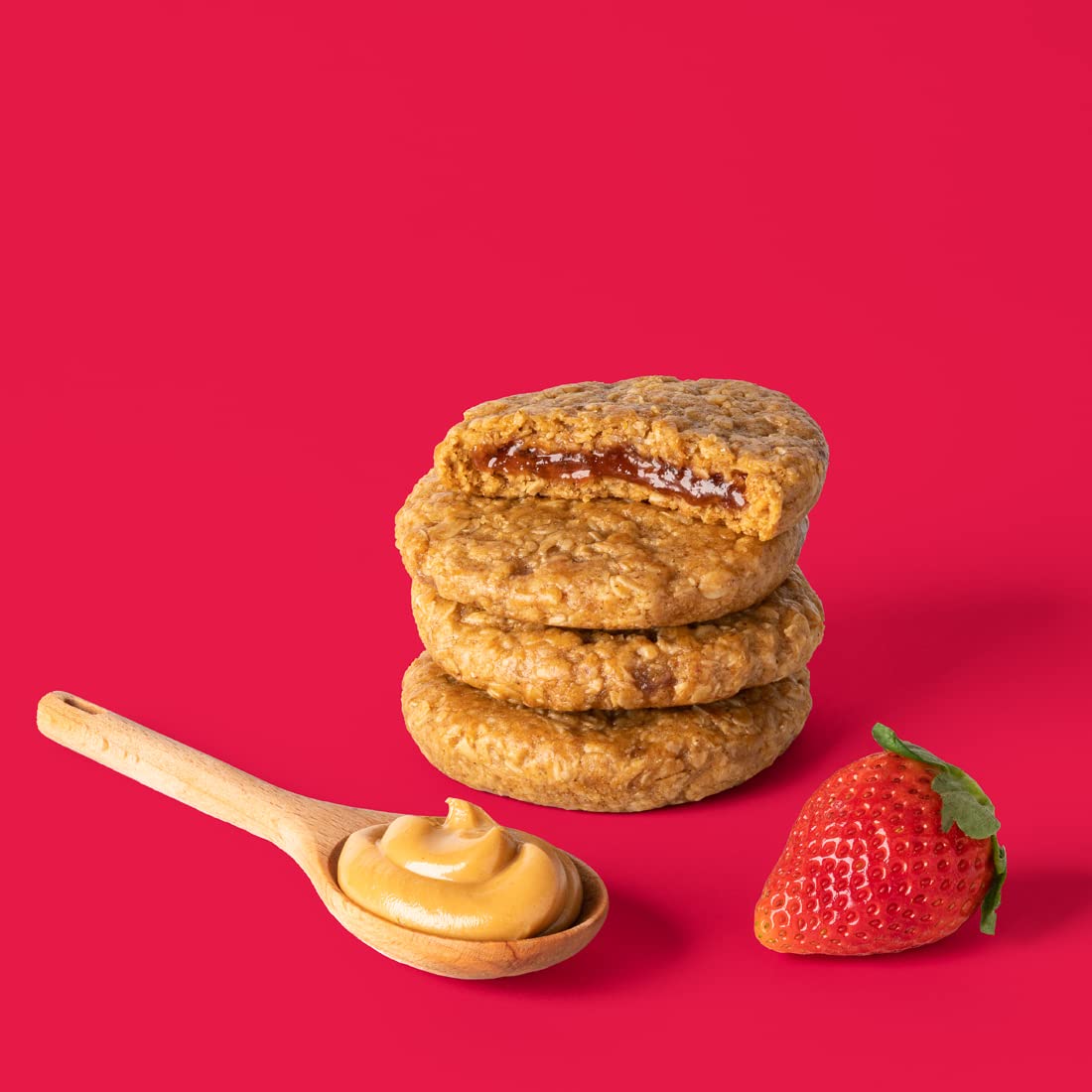 Bobos Strawberry PB&J oat bar ingredients include simple, recognizable oats and fruit flavor.