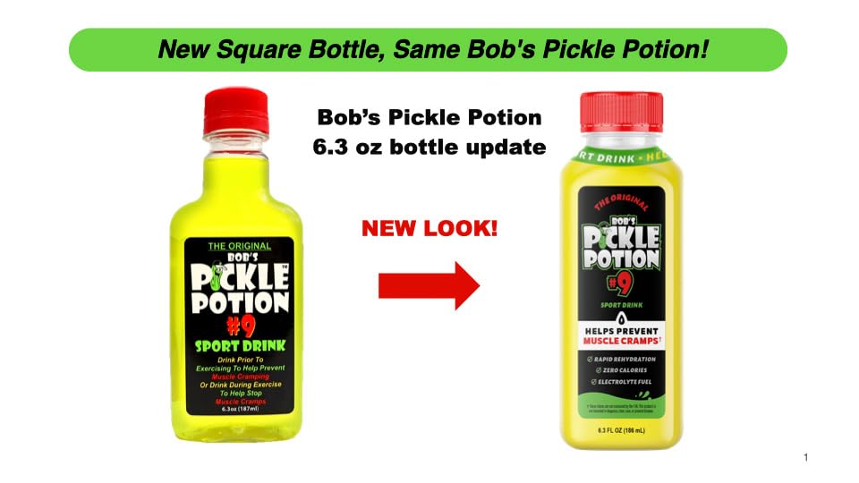 Bob's Pickle Potion #9 athlete pre-workout use shows portable cramp relief potential.
