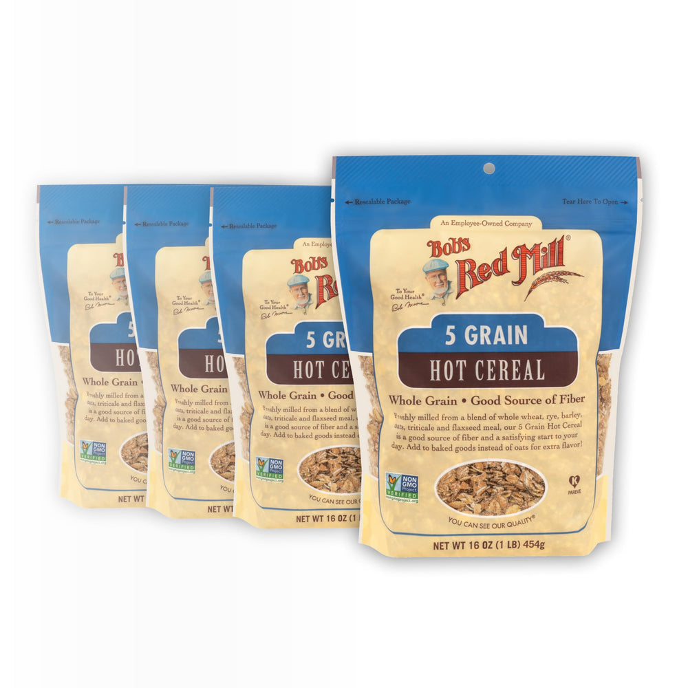 Bob's Red Mill 5 Grain Cereal pack front, ready to fuel your morning