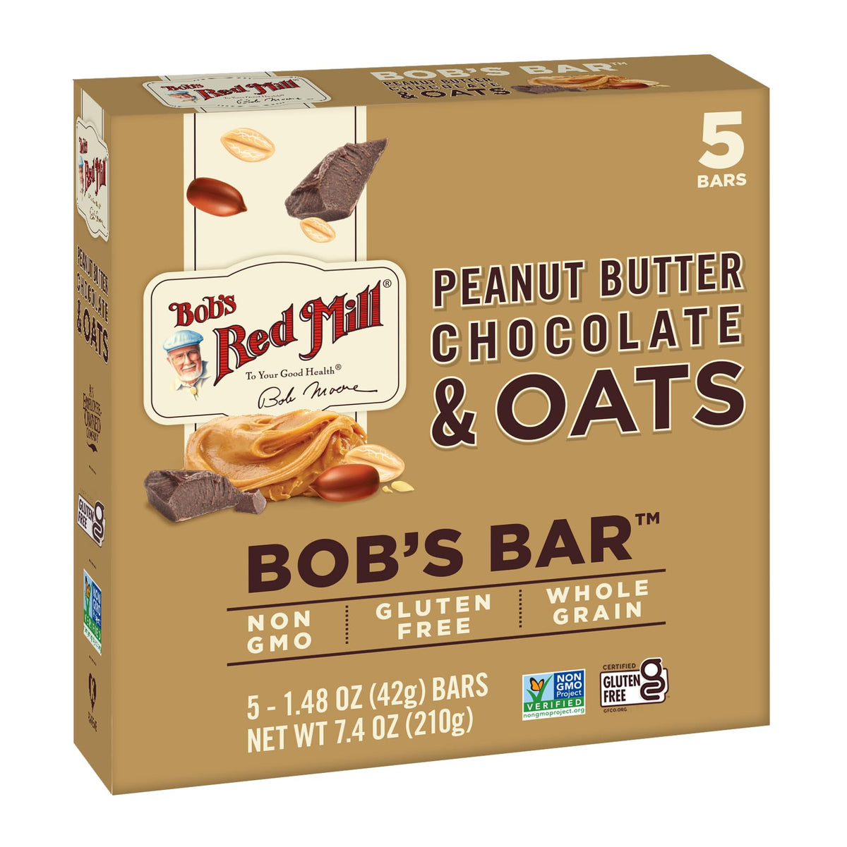 Bob’s Red Mill 5-Bar Pack unwrapped, grab-and-go snack for active days.