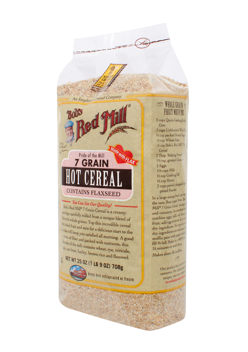 Bob's Red Mill 7 Grain Cereal served in a bowl, perfect for a hearty morning.