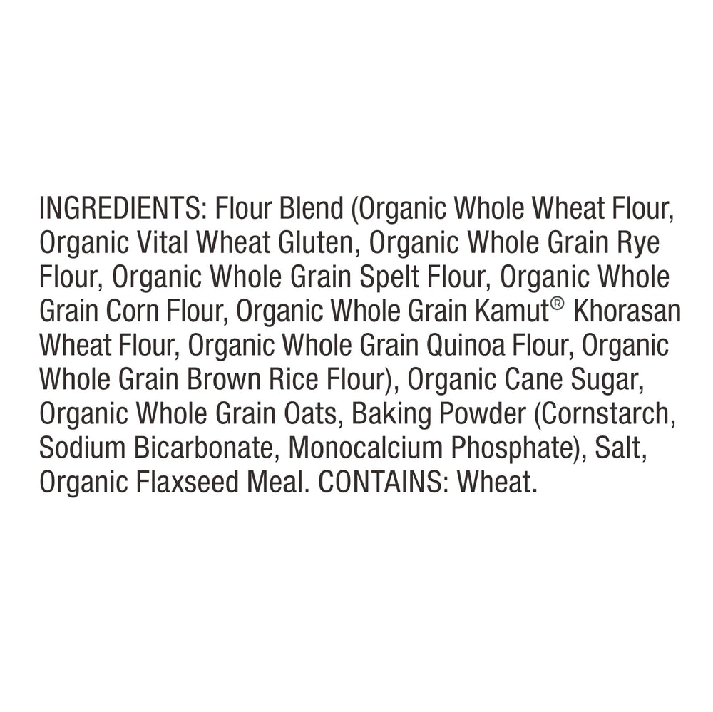 Bob's Red Mill 7 Grain pancake mix label emphasizes whole grain content.
