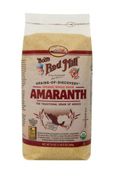 Bob's Red Mill Amaranth uncooked grains with nutty aroma for kitchen prep.