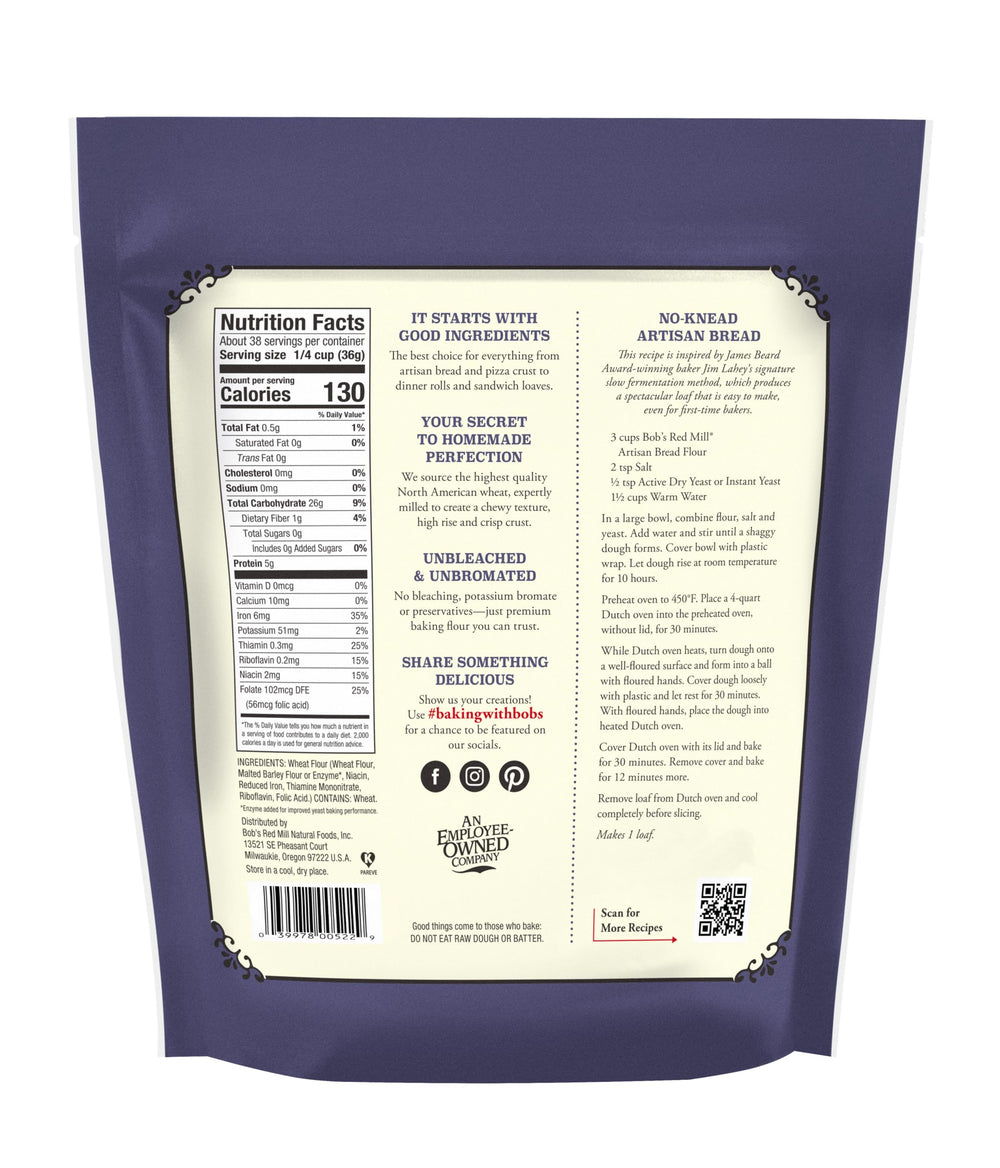 Bob's Red Mill Artisan Bread Flour pizza crust ready for even bake