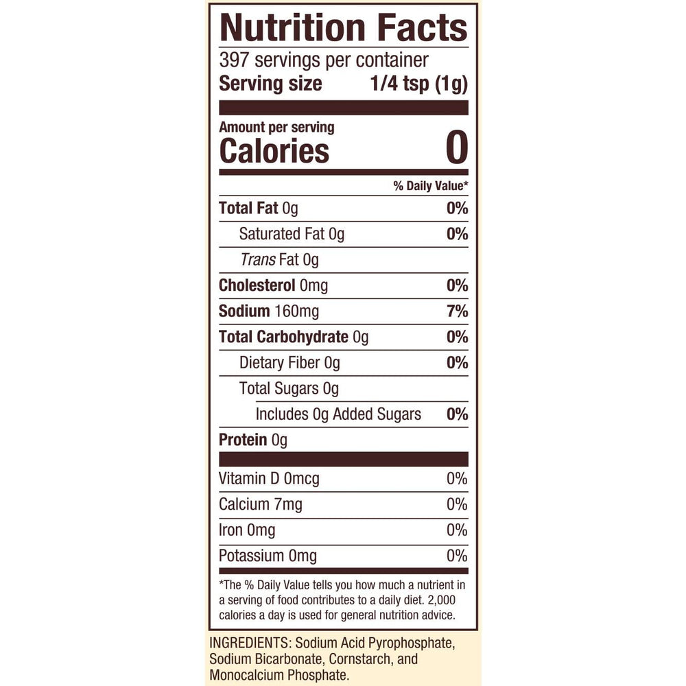 Bob's Red Mill baking powder stored in pantry for everyday baking.