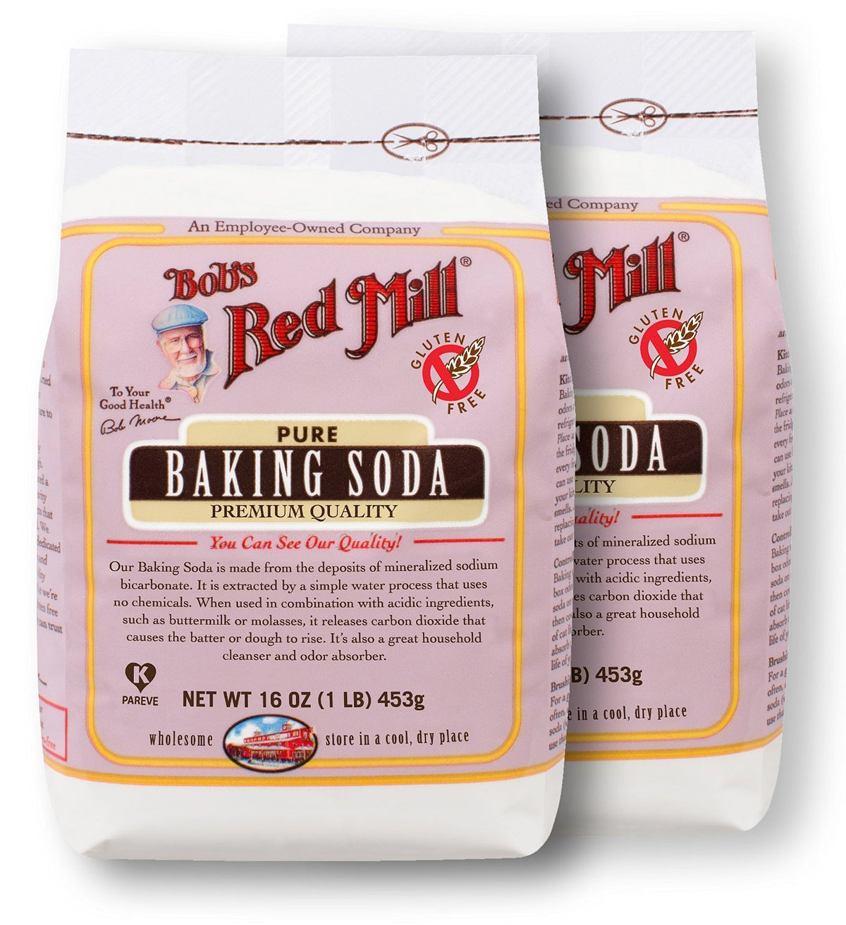 Bob's Red Mill Baking Powder two-pack front view for quick breads and cakes.