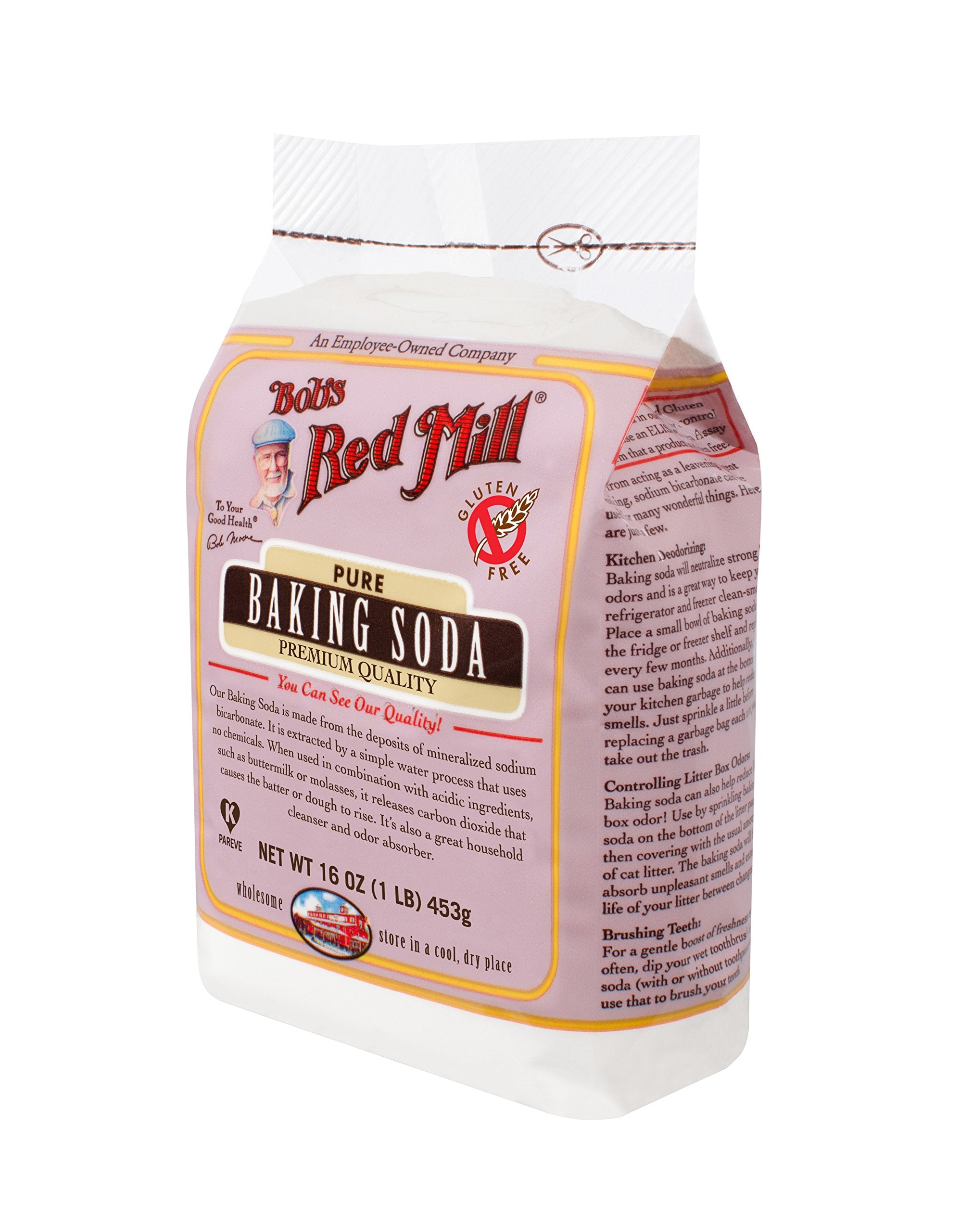 Bob's Red Mill Baking Soda baking scene suggests light textures in muffins