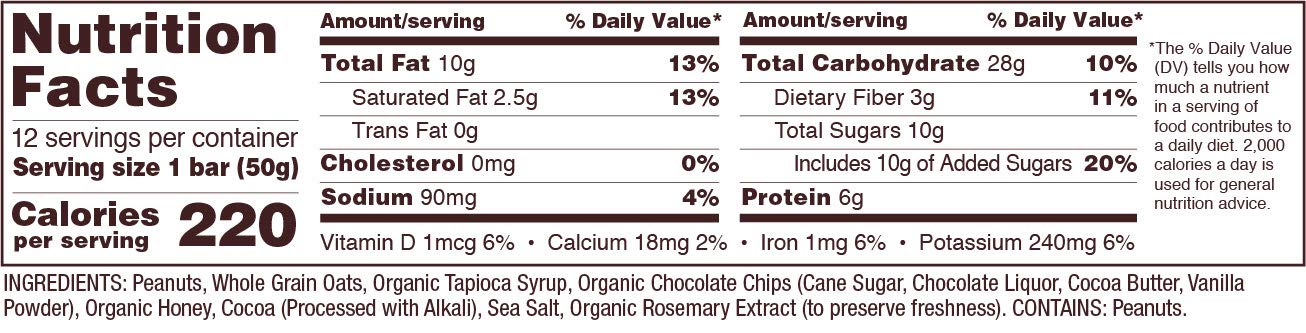 Bob's Red Mill bar packaging display for on-the-go snacking