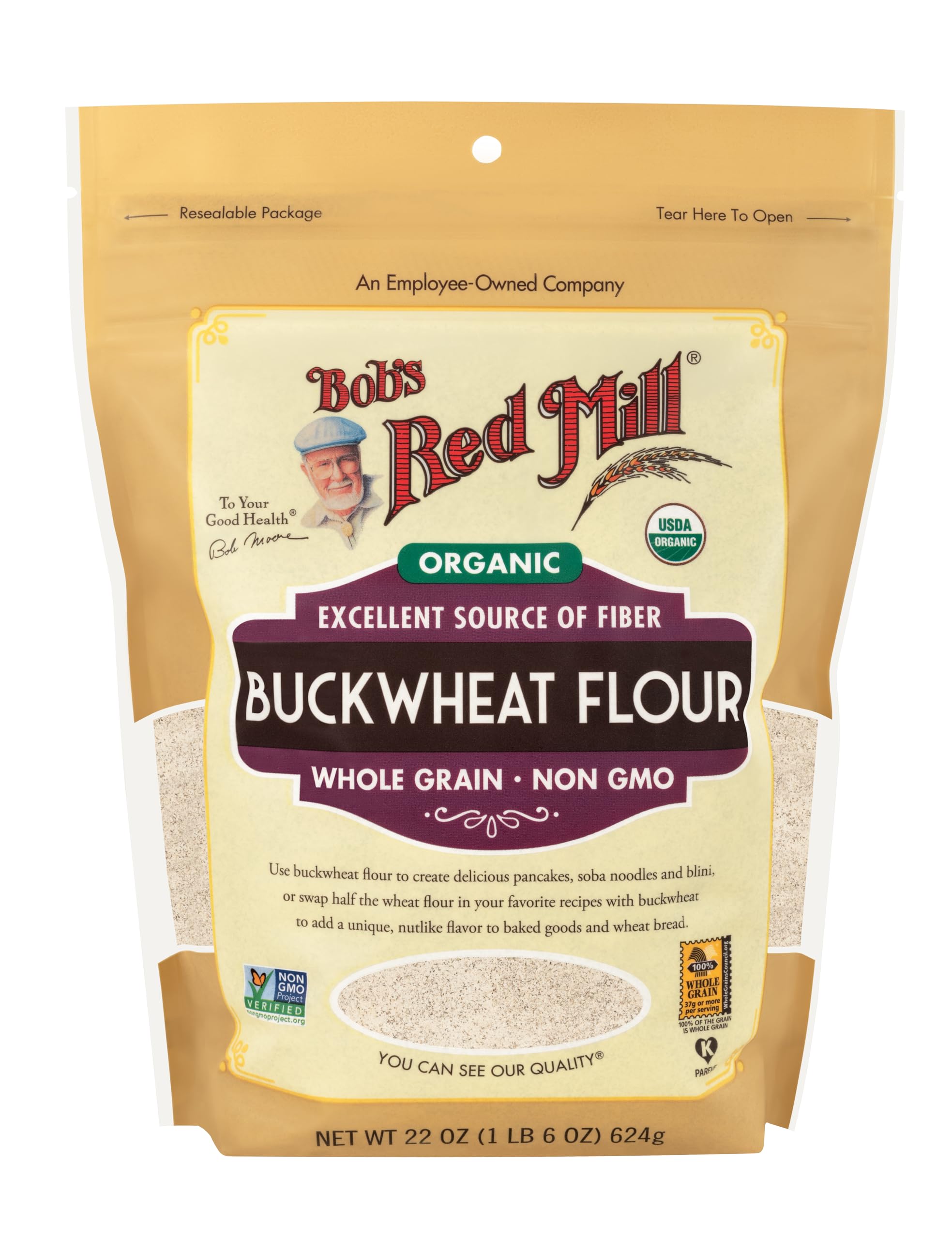 Traditional buckwheat crepes (blini) prepared with Bob's Red Mill flour.