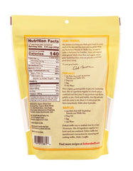 Bowl pouring buckwheat pancake batter with Bob's Red Mill mix for easy weekend brunch.