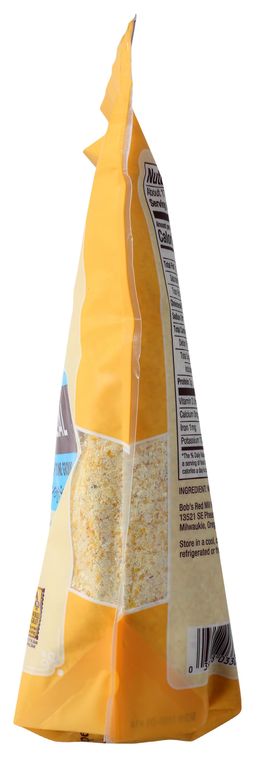 Bob's Red Mill resealable bag keeps cornmeal fresh