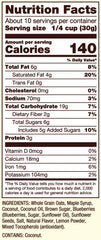 Close-up of toasted coconut and sunflower seeds in Bob's Red Mill granola