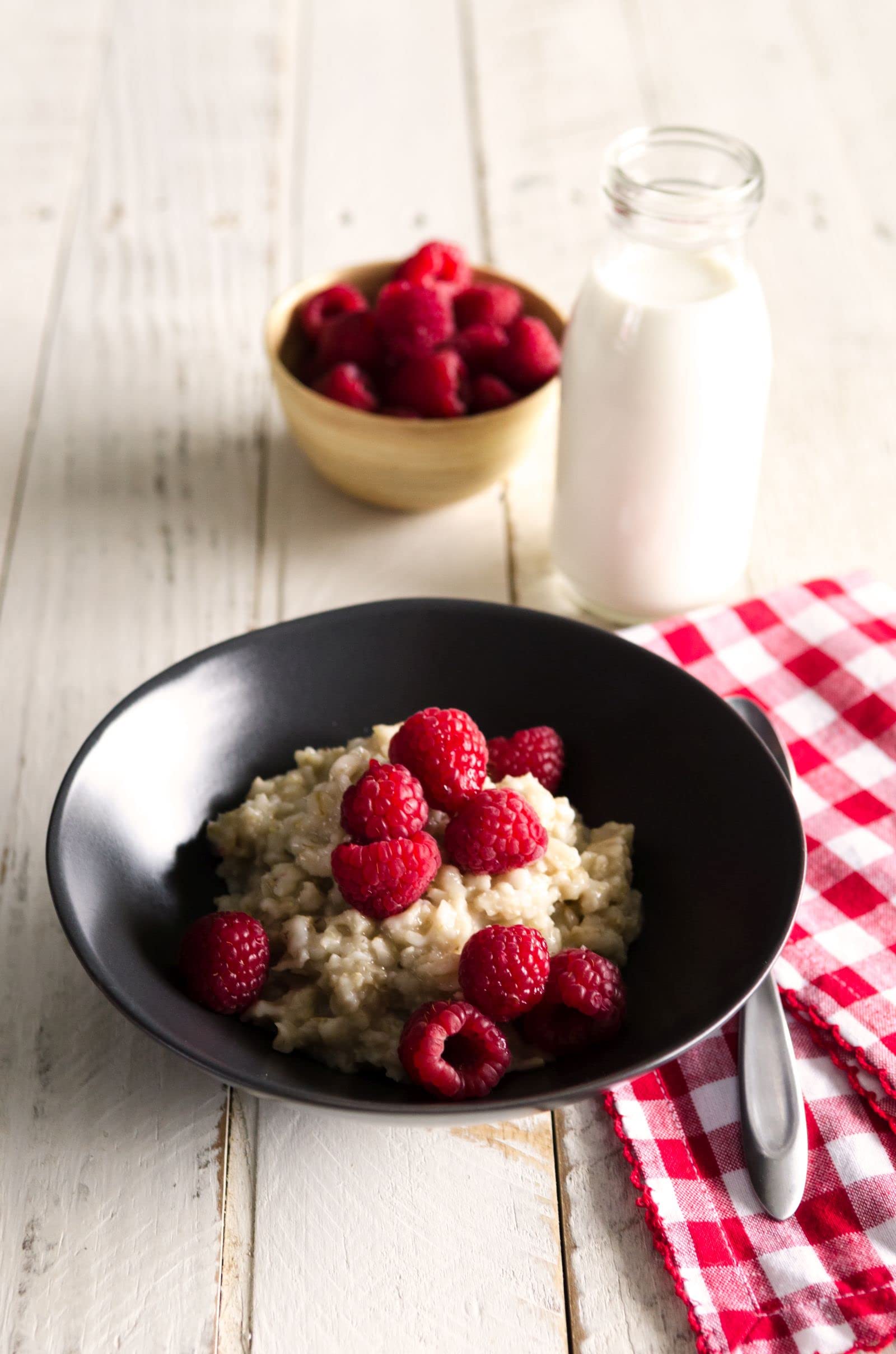 Bob's Red Mill oats in granola bowl for wholesome crunch.