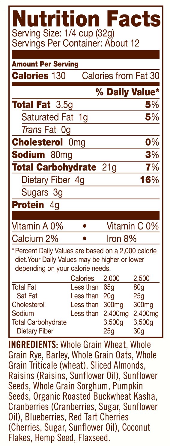 Hot or cold serving ideas for Bob's Red Mill Muesli with milk.