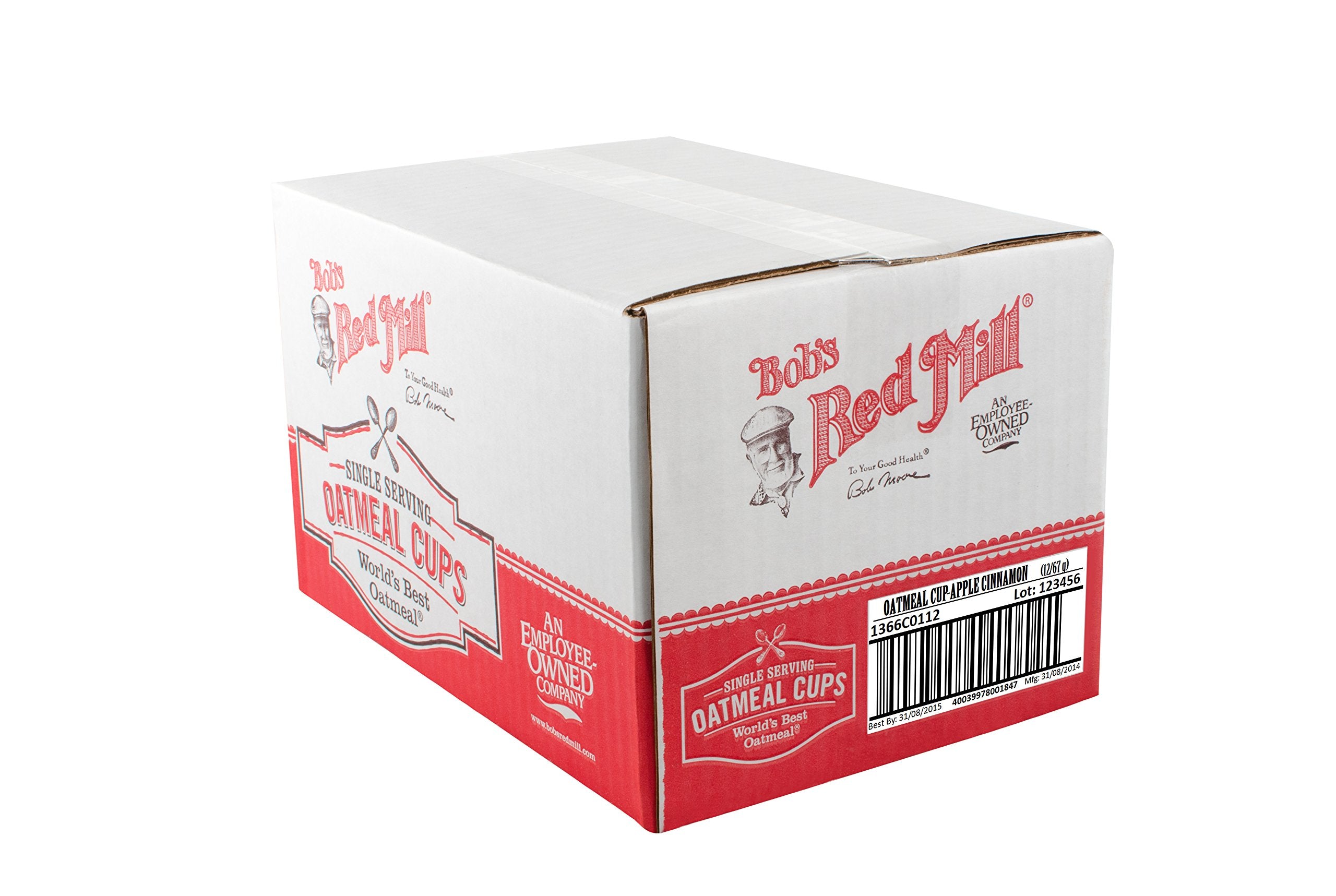 Bob's Red Mill GF Oatmeal Cup Apple Cinnamon ready in 3 minutes