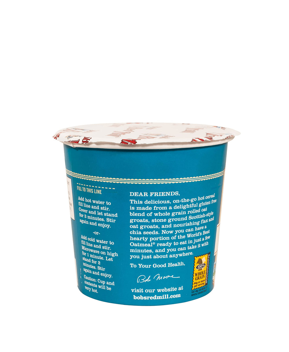 Bob's Red Mill GF Oatmeal Cup with flax and chia seeds