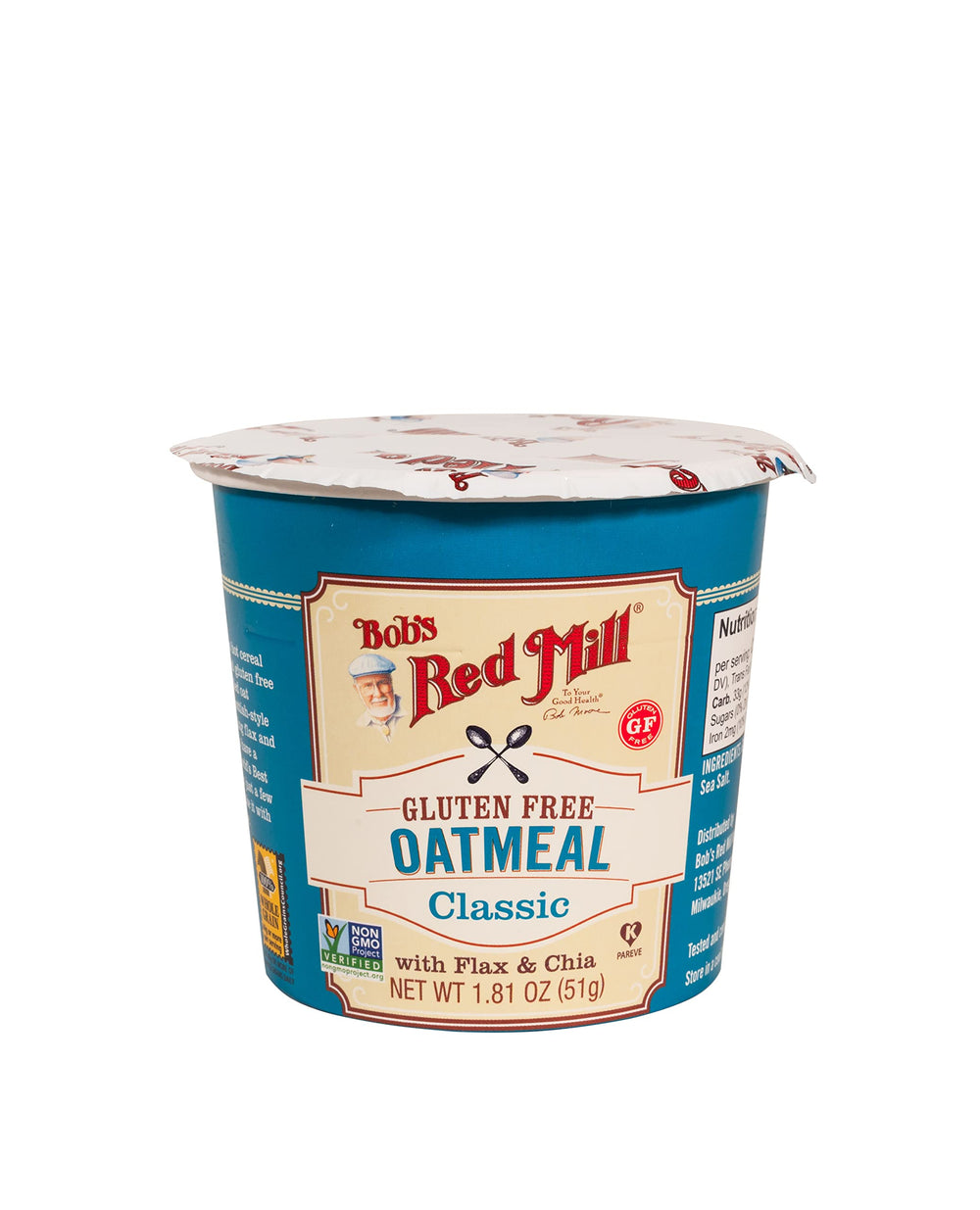 Bob's Red Mill GF Oatmeal Cup no-bowl-needed on the go