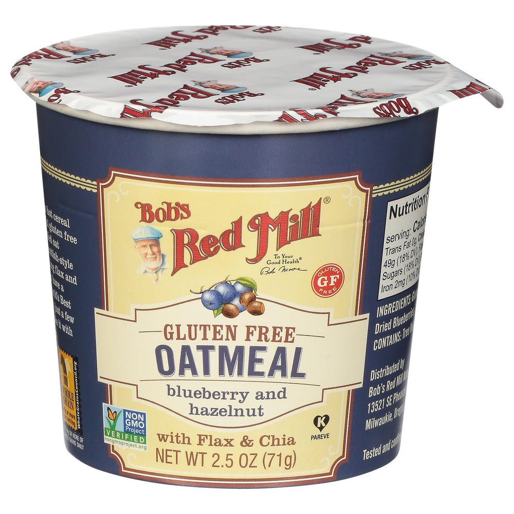 No bowl required: Bob's Red Mill GF Oatmeal Cup for on-the-go meals