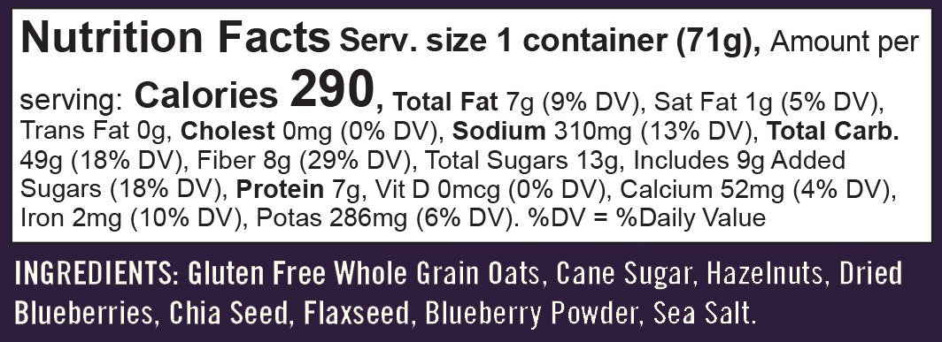 Bob's Red Mill GF Oatmeal Cup ready in 3 minutes for a quick breakfast