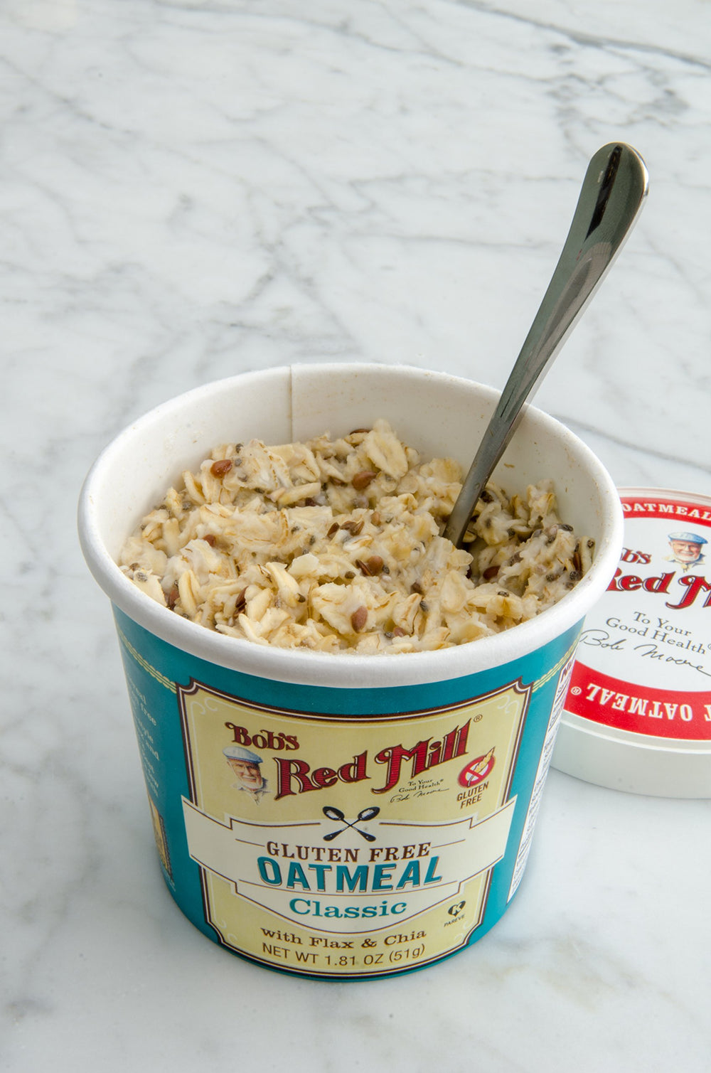 Bob's Red Mill GF Oatmeal Cup serving with toppings ideas