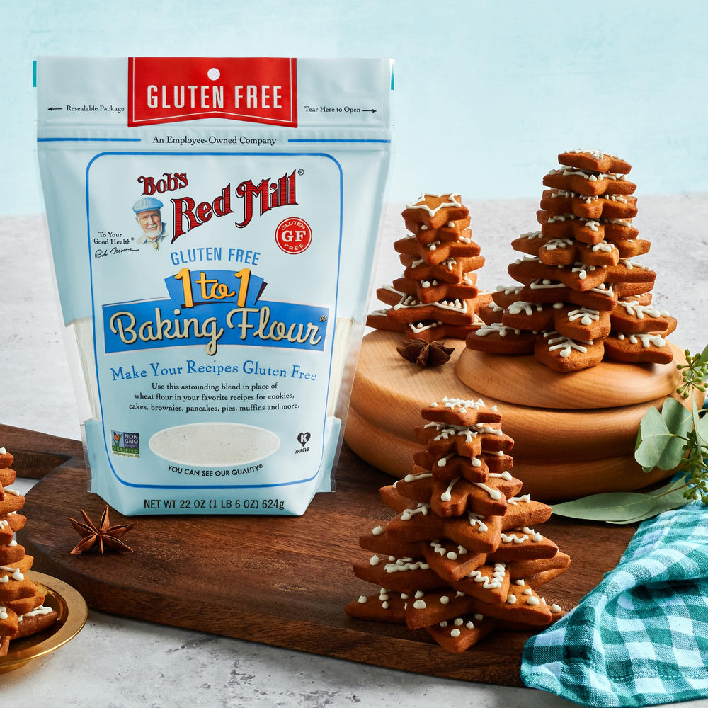 Bob's Red Mill gluten-free 1-to-1 flour used to bake cookies and cakes