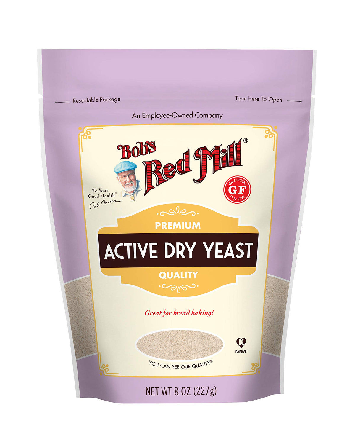 Bob's Red Mill gluten free active dry yeast jar ready for gluten-free baking