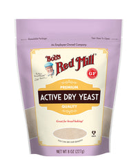 Bob's Red Mill gluten free active dry yeast jar ready for gluten-free baking
