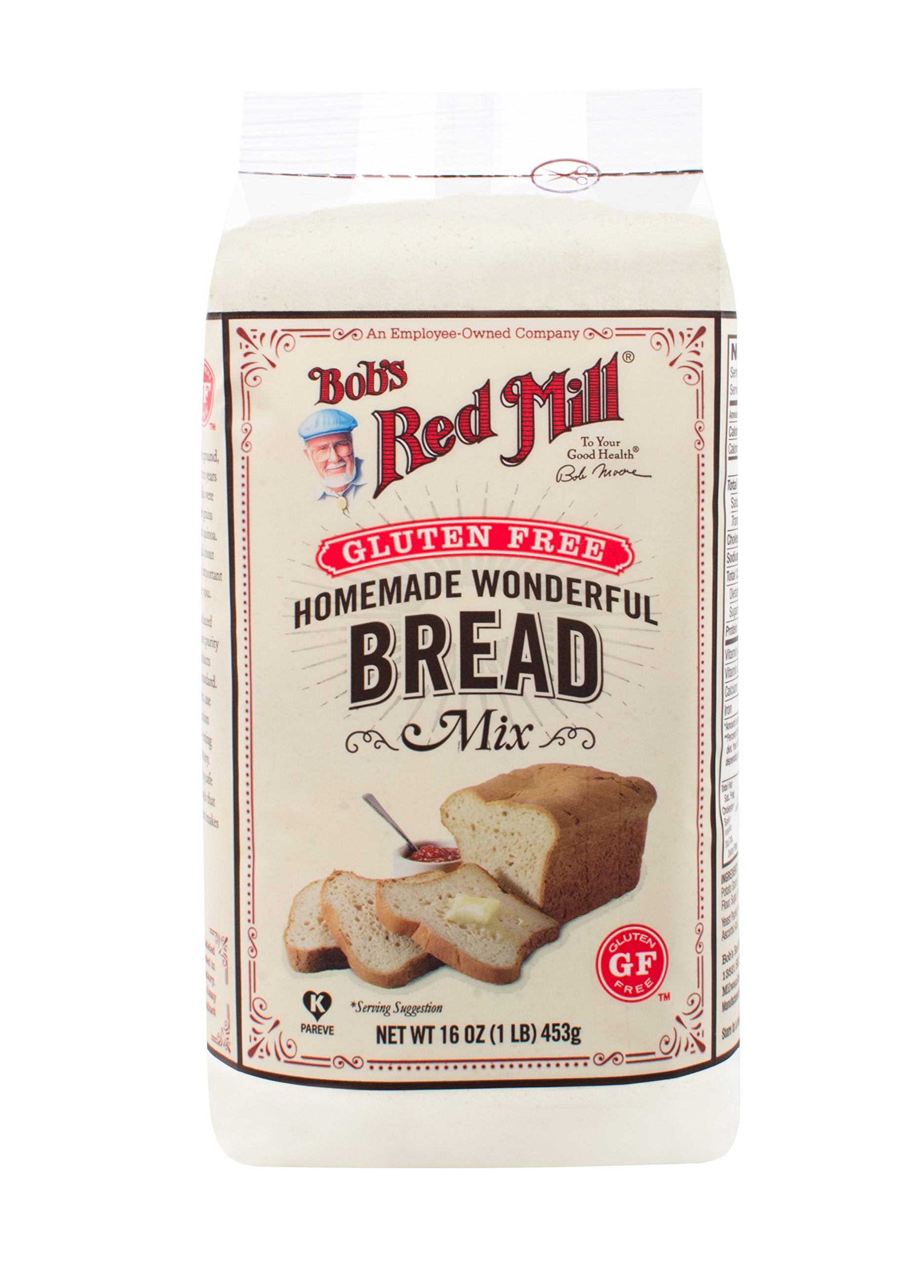 Bob's Red Mill gluten free bread mix loaf ready to bake for crusty homemade bread