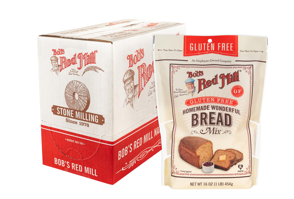 Bob's Red Mill gluten-free bread mix package ready for home baking