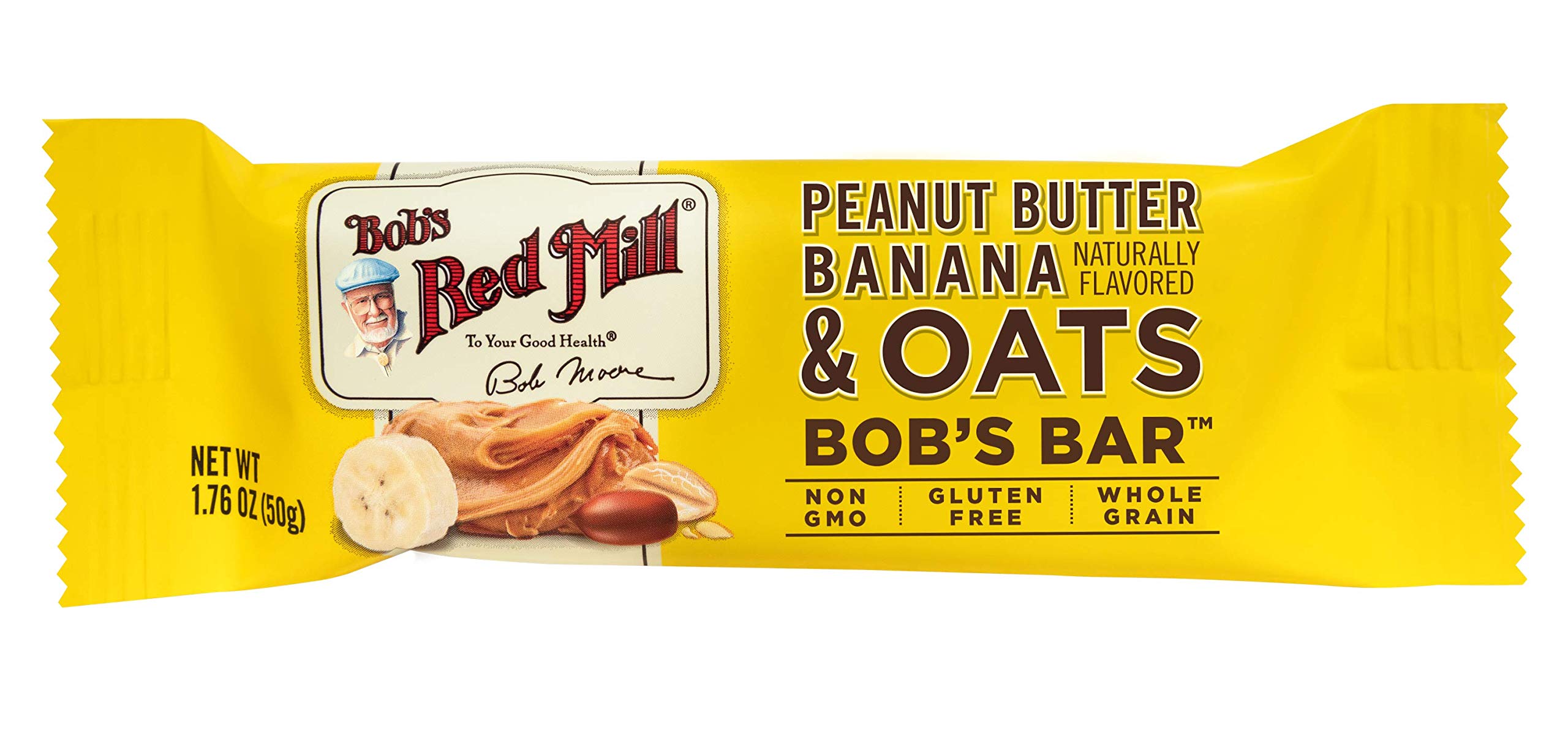 Gluten-free certification seal on Bob's Red Mill bar