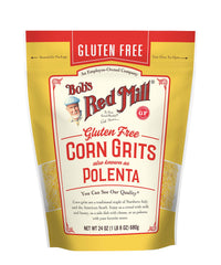 Bob's Red Mill gluten-free corn grits polenta packaging ready for quick meals