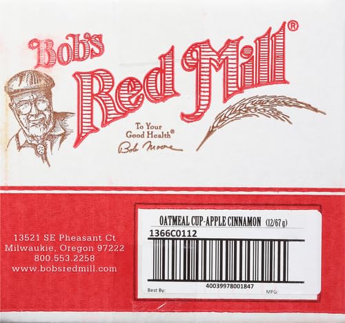 Bob's Red Mill gluten free oatmeal cup single-serve size for quick meals