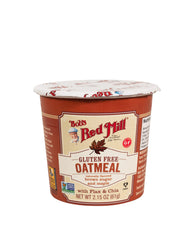 Bob's Red Mill gluten-free oats bag and cup together showcase whole grain goodness.