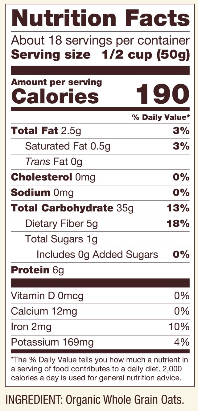Bob's Red Mill gluten-free oats used for baking cookies, granola, and breads.