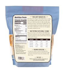 Bob's Red Mill gluten-free organic extra thick oats close-up of raw oats for fiber-rich morning bowls.