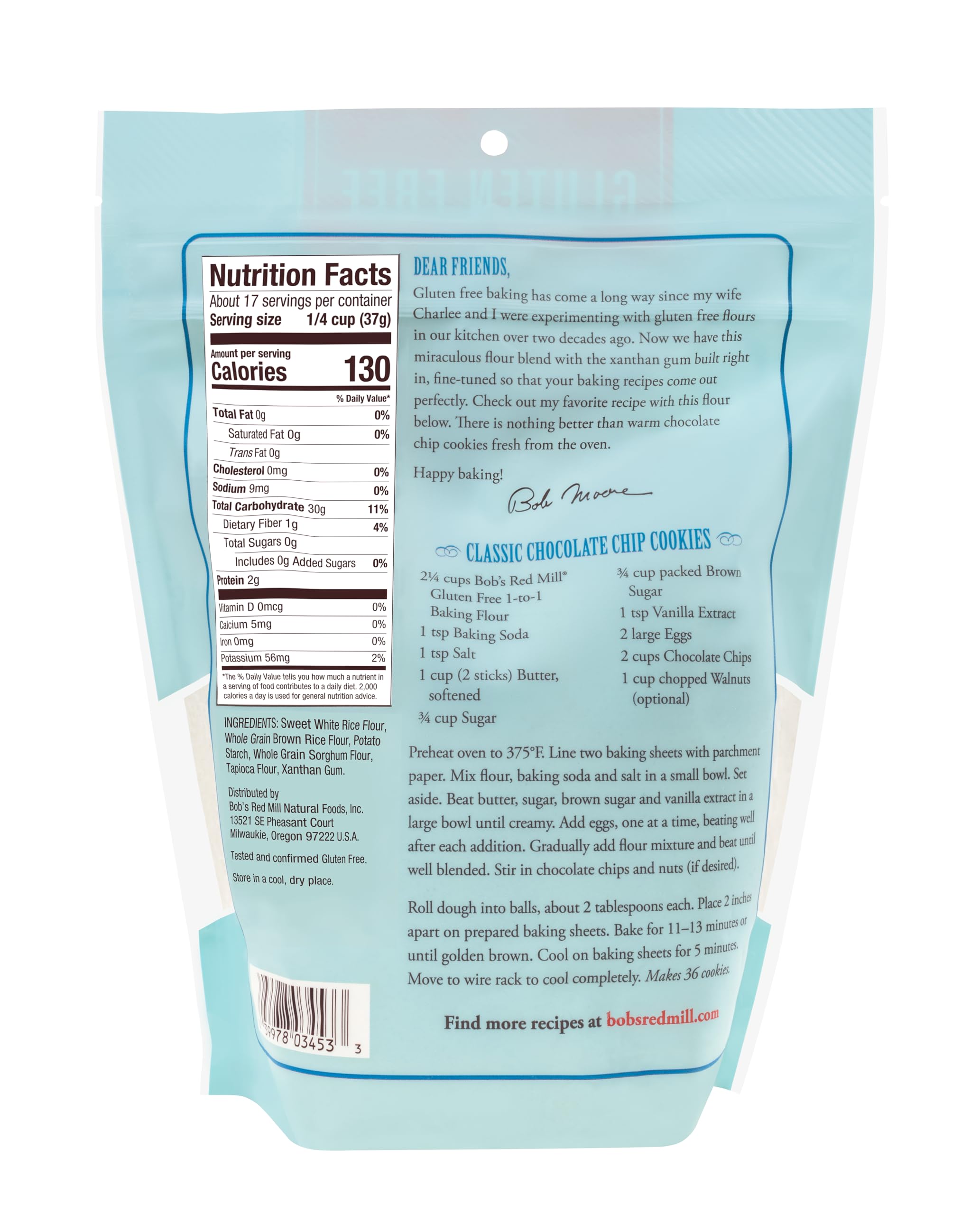 Bob's Red Mill gluten-free pancakes cooked with 1-to-1 flour for fluffy stacks