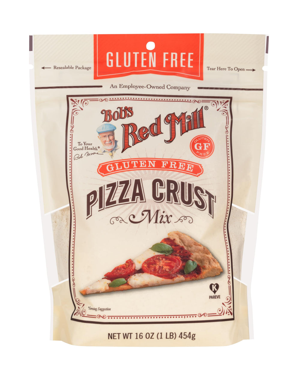 Golden baked Bob's Red Mill gluten free crust with crisp edges.