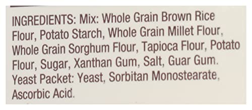 Bob's Red Mill gluten-free pizza crust mix in a bowl ready for mixing