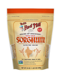 Bob's Red Mill gluten-free sweet white sorghum grain bags showing packaging and product quality