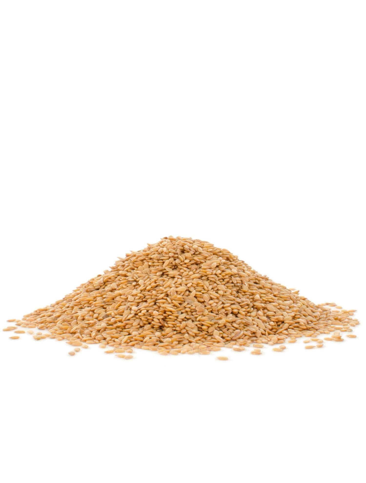 Bob's Red Mill Golden Flaxseeds ground meal sprinkled over yogurt for extra fiber.