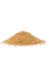 Bob's Red Mill Golden Flaxseeds ground meal sprinkled over yogurt for extra fiber.