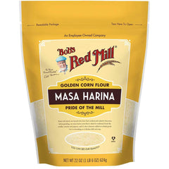 Bob's Red Mill Golden Masa Harina bag ready for authentic tortillas.