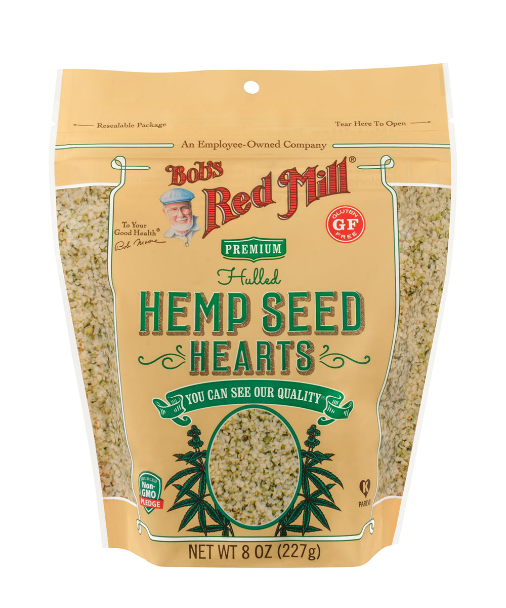 Bob's Red Mill hemp seed hearts bag, versatile protein boost for salads