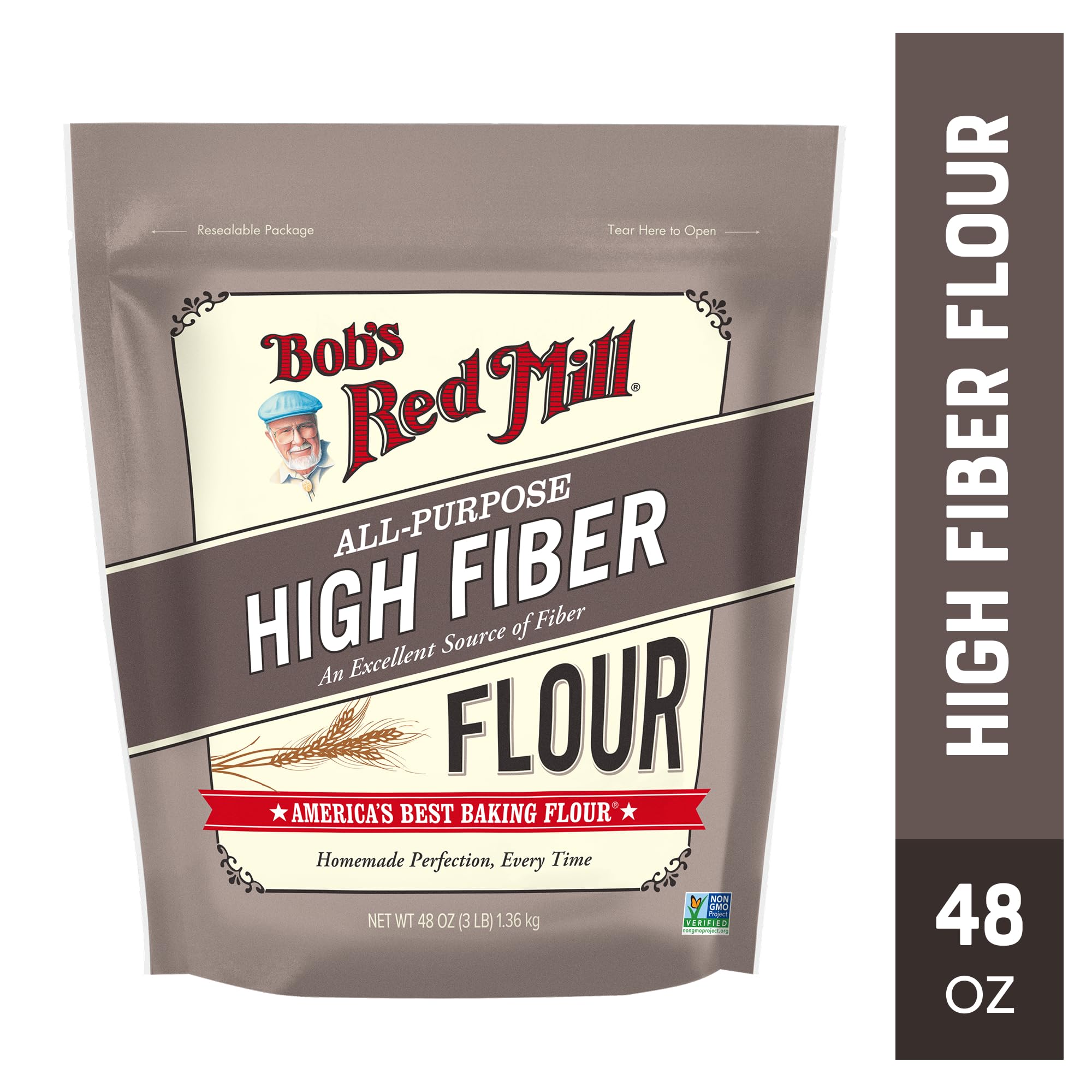 Bob's Red Mill High Fiber Flour muffins and breads ready to bake