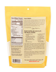 Bob's Red Mill millet flour being poured into batter for gluten-free baking