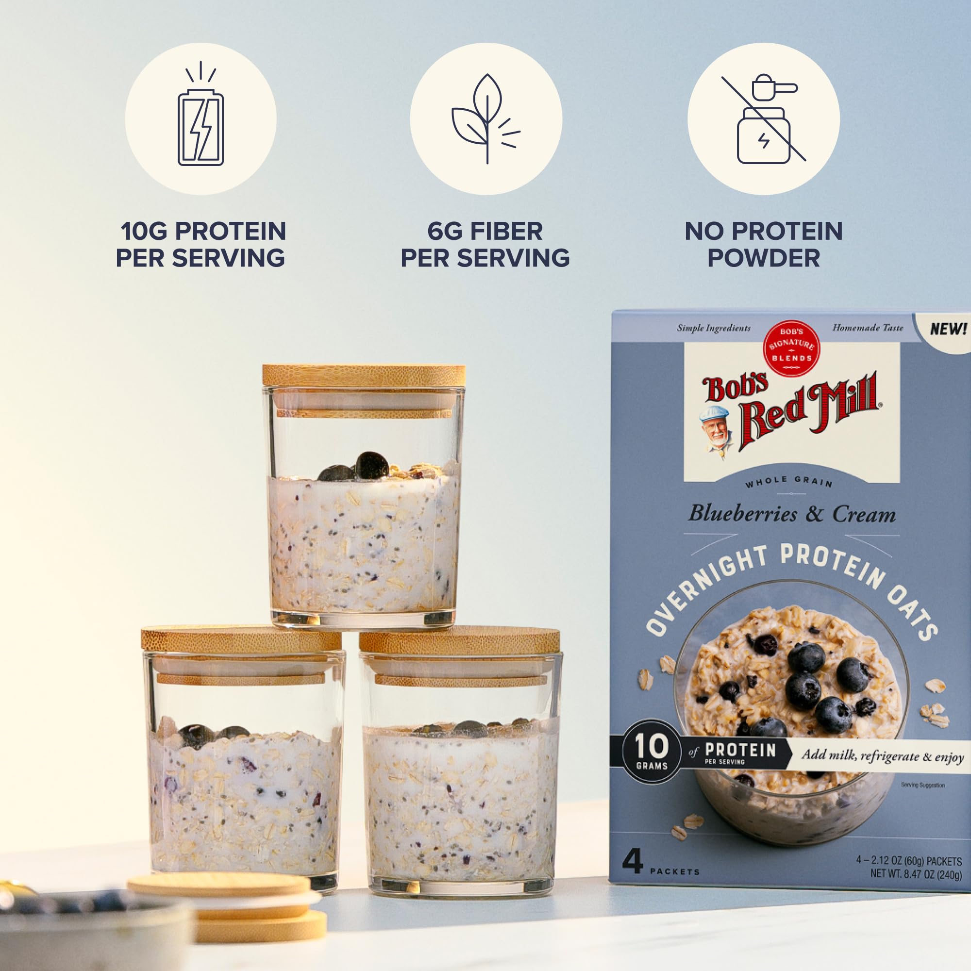 Bob's Red Mill Non-GMO Overnight Oats pack certified non-GMO