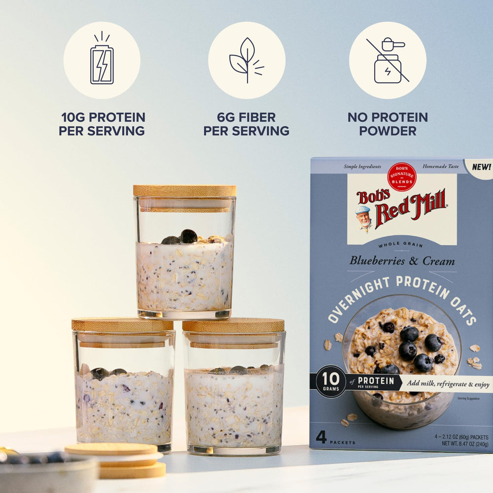 Bob's Red Mill Non-GMO Overnight Oats pack certified non-GMO