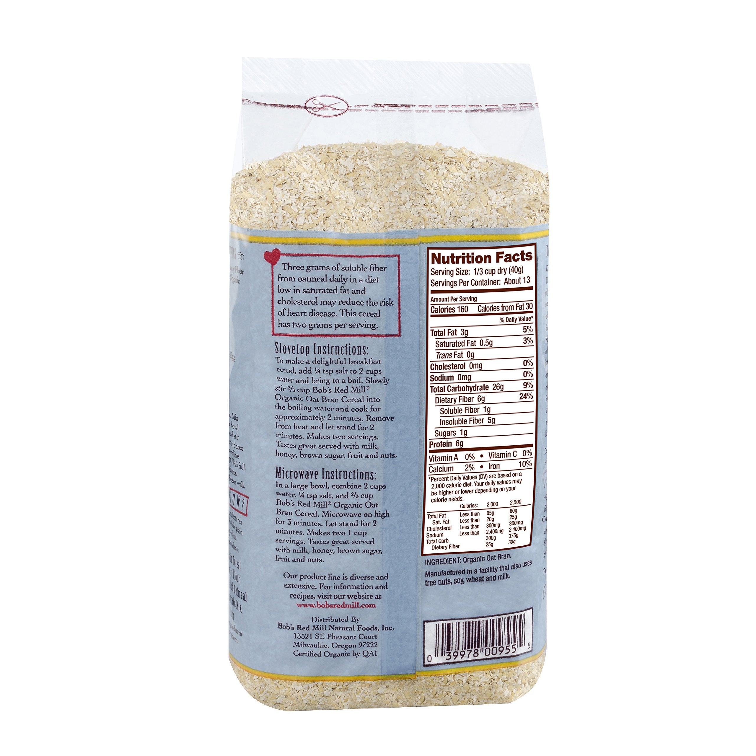 Bob's Red Mill Oat Bran Cereal bowl image emphasizes a cozy, protein-rich morning.