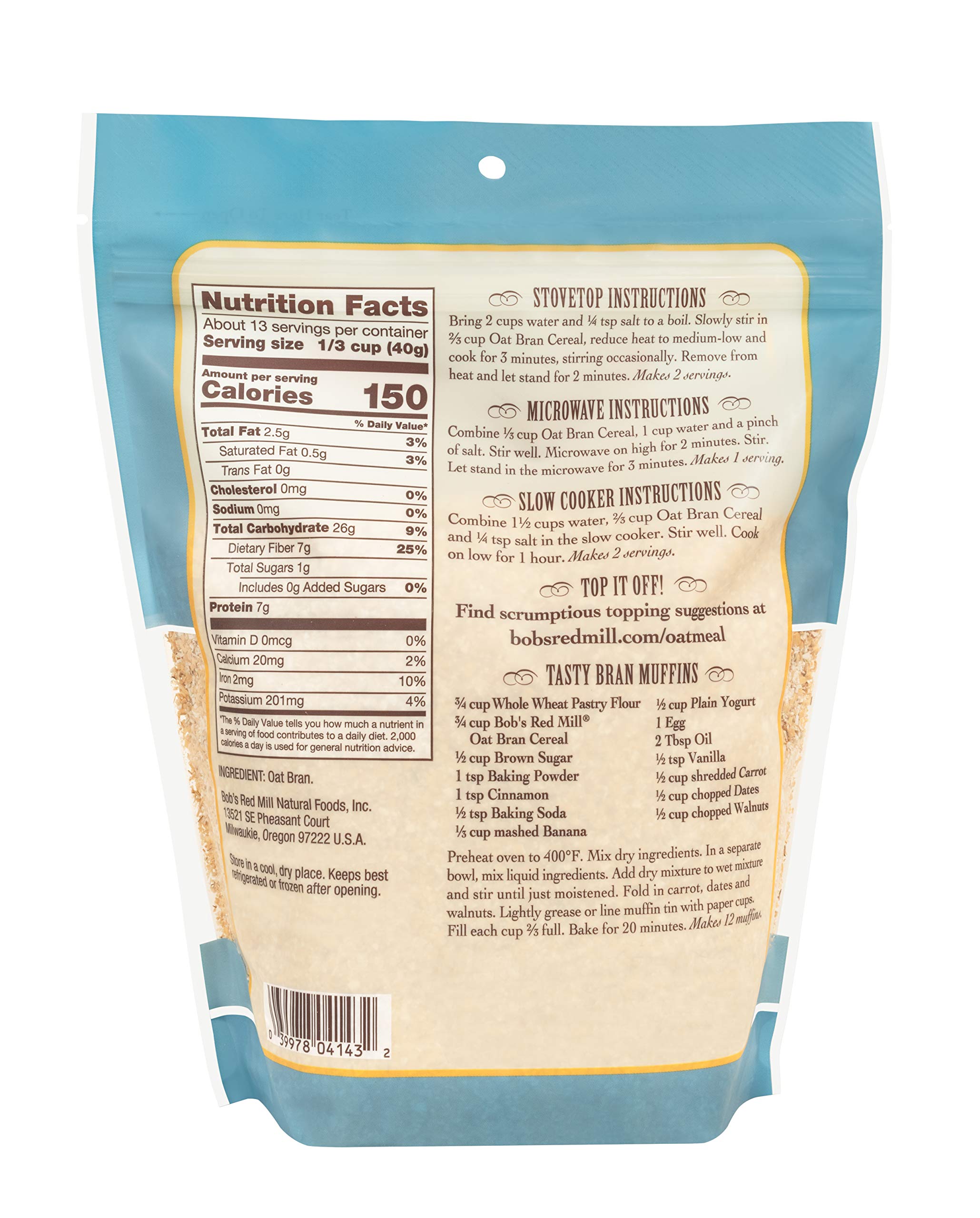 Bob's Red Mill Oat Bran porridge in a mug, cozy breakfast